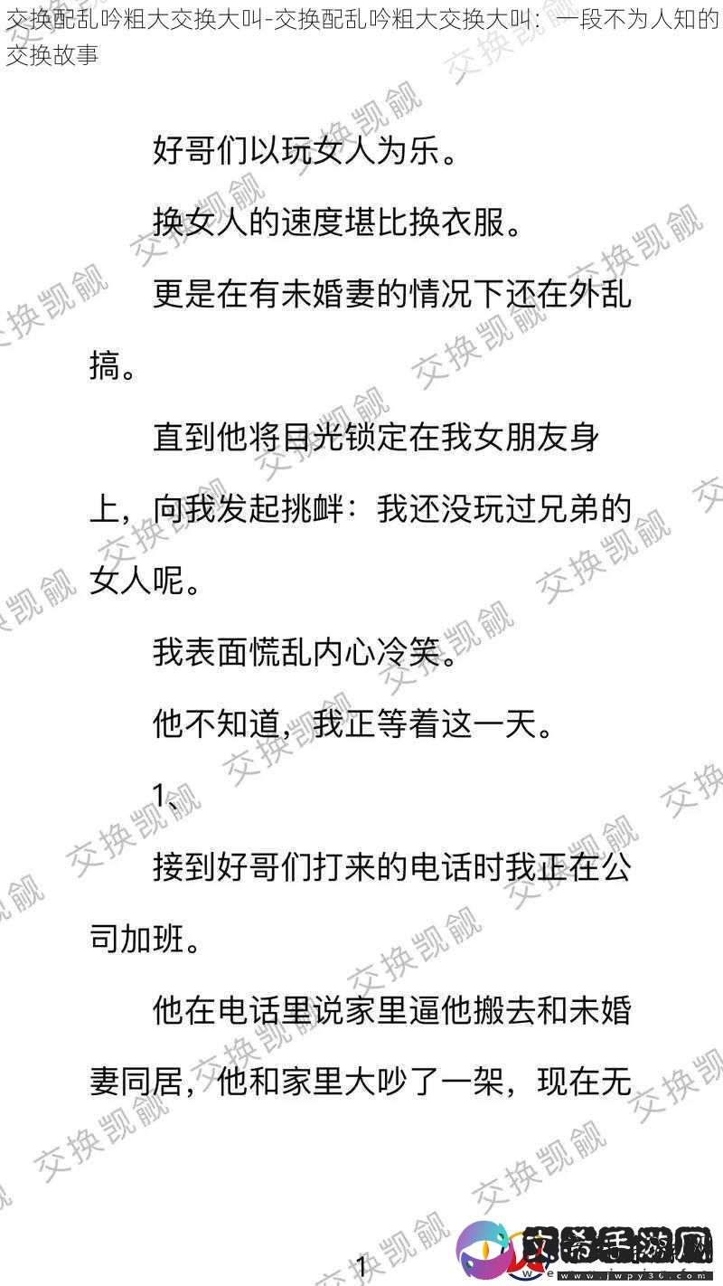 交换配乱吟粗大交换大叫-交换配乱吟粗大交换大叫：一段不为人知的交换故事